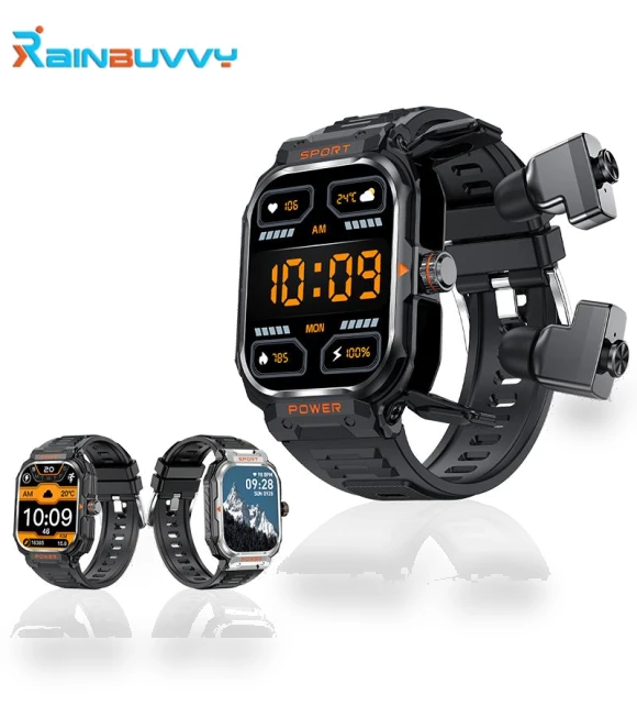 Smart Watch with Bluetooth Headphones — Wearable Accessories, Rainbuvvy