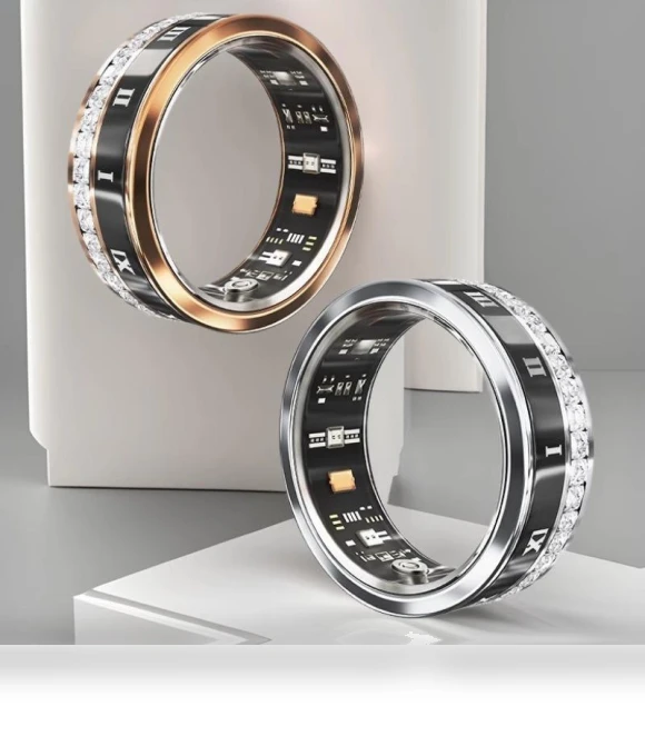 Titanium Smart Ring V2 with Diamonds — Smart Rings, Smarter than future