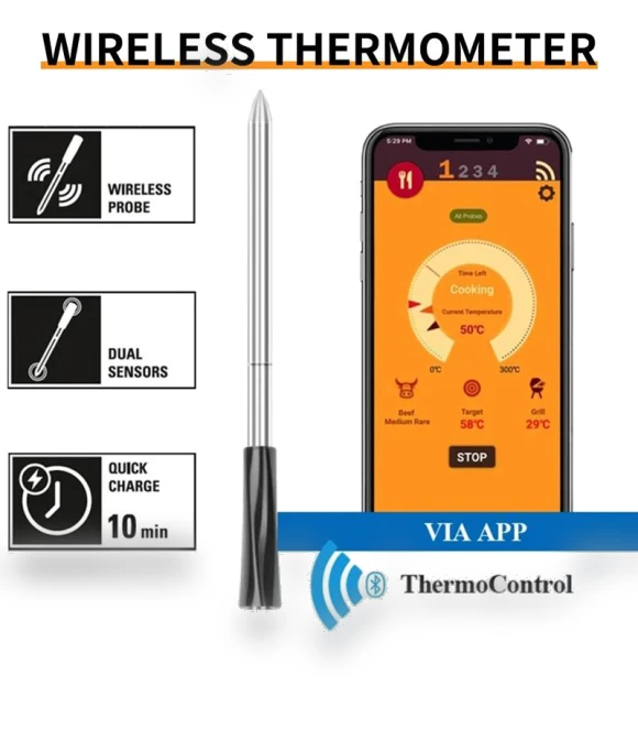 Wireless Meat Food Thermometer — Thermometers, Daily necessities-V