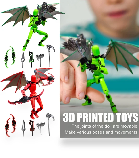 3D Printed Titan Robot Mobile Doll Set — Collectible Statues, Ren Beauty