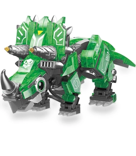 Mini Block Dinosaur Robot Tricera — Interactive Animal Companions, Board M Factory