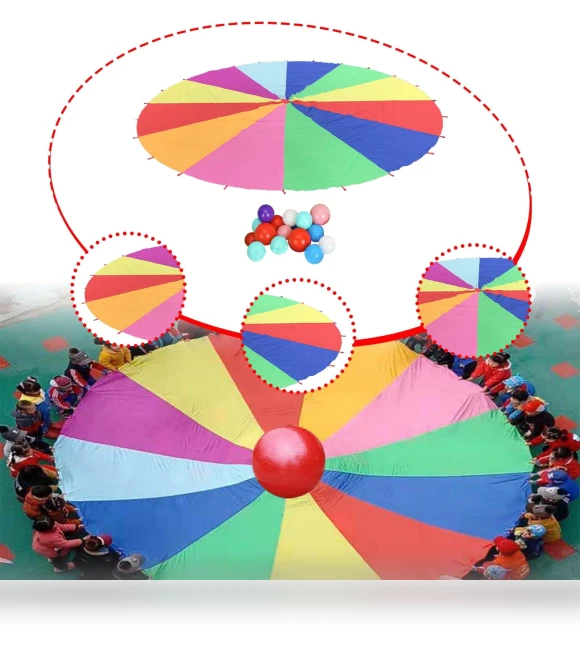 Rainbow Beach Parachute Umbrella — Beach Balls, Closet of Beauty
