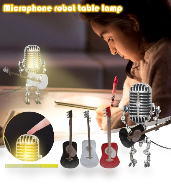 Robot Microphone Desk Lamp — USB Lighting Solutions, Long nose