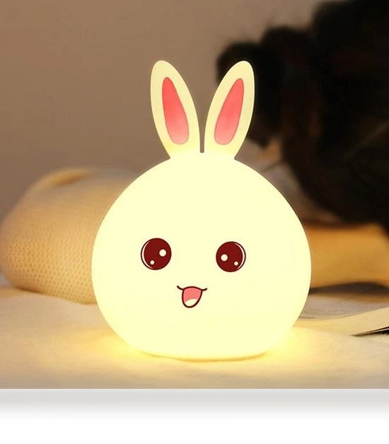 Silicone Night Light with Big Rabbit Face — Night Lights, ROYAL HANDICRAFT