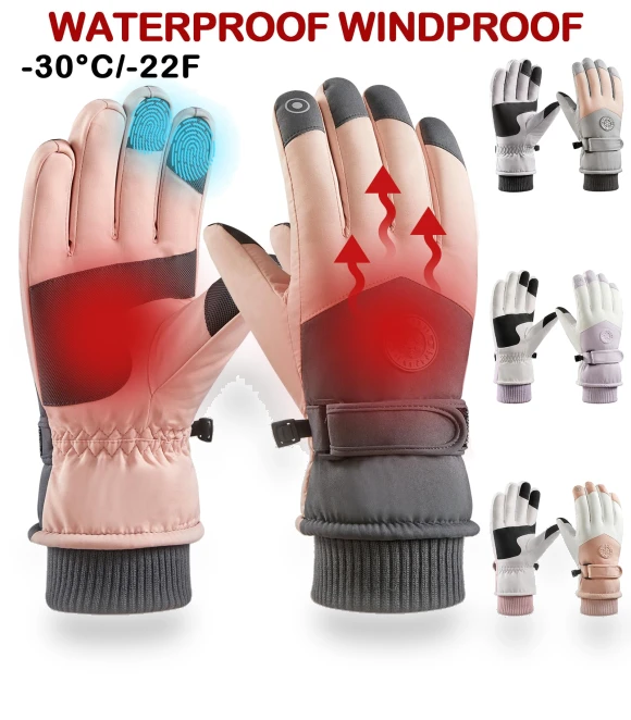 Winter Warm Windproof Waterproof Touchscreen Thermal Gloves — Gloves & Mittens, Gift World