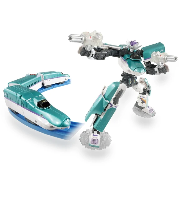 Plarail Shinkansen Transforming Robot Shinkalion Z Shinkalion ZH5 Hayabusa — Playsets, TAKARA TOMY