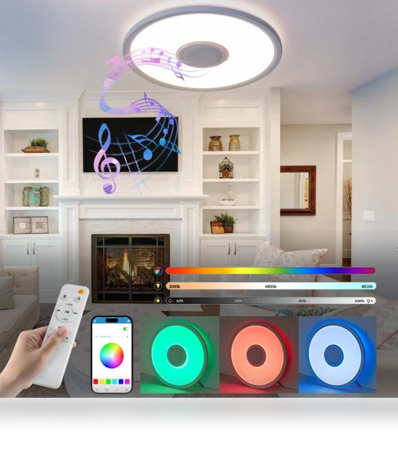 RGB Bluetooth Music Ceiling Light — Overhead Lighting, Trend CCC