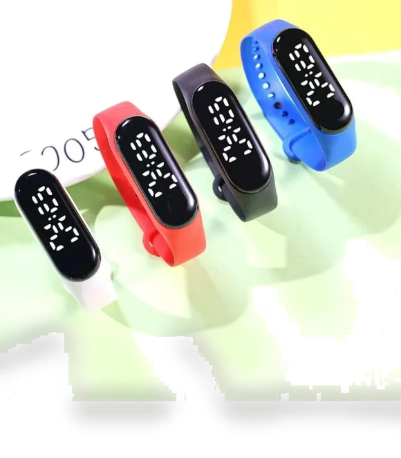Waterproof White LED Touch Watch — Men's Timepieces, AI Supermarket