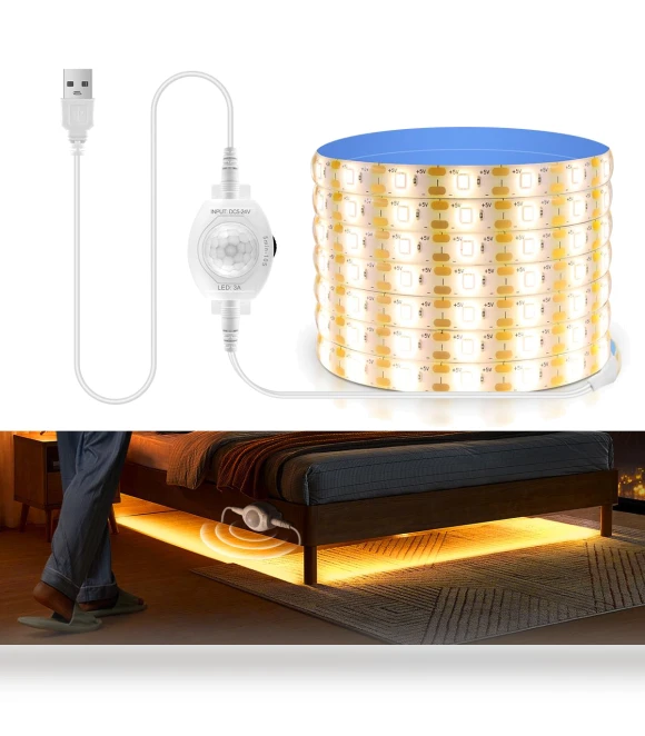 Motion Sensor USB LED Strip Lights — Garden Illumination, HOME-Auto-001