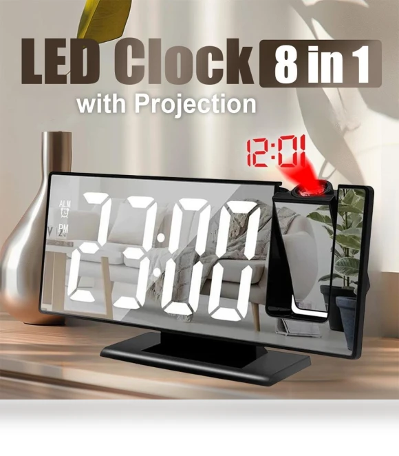 Multifunctional LED Projection Clock — Alarms & Clocks, JUDING