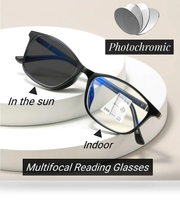 Smart Photochromic Multifocal Reading Glasses — Smart Glasses, CICI Global Glasses
