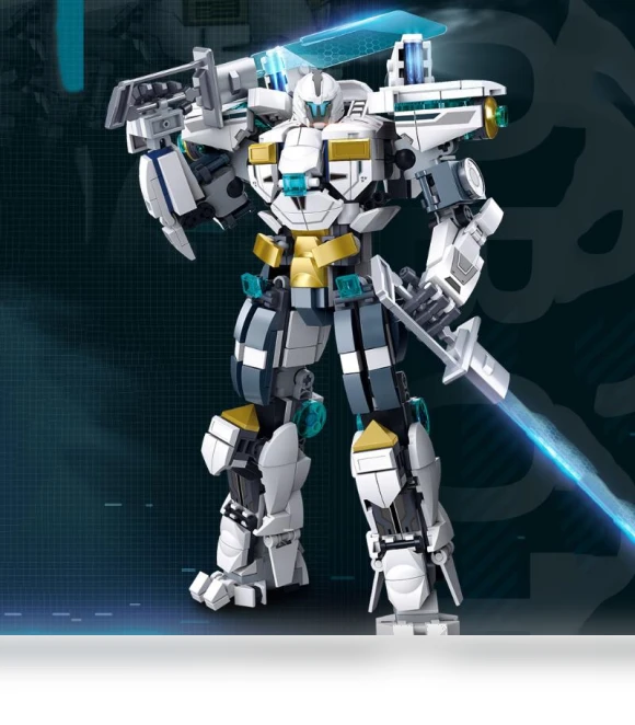 White Guardians Robots Warriors Building Blocks — Construction Kits, Xiaoluban