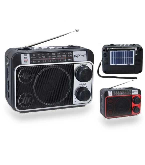 Portable Bluetooth Speaker with Solar Panel, Radio, and Light — Portable Audio, AI Supermarket