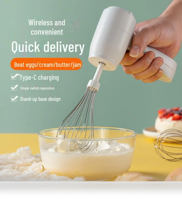 Wireless Handheld Multifunctional Electric Whisk — Beaters, AI Supermarket
