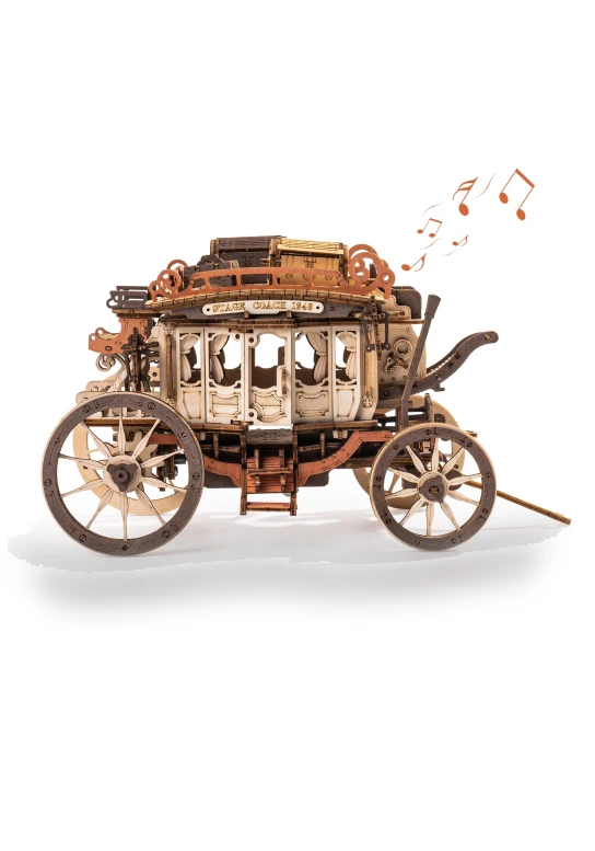 3D Wooden Puzzle Mechanical Moving Model Music Box — Educational, TAKUMIYA