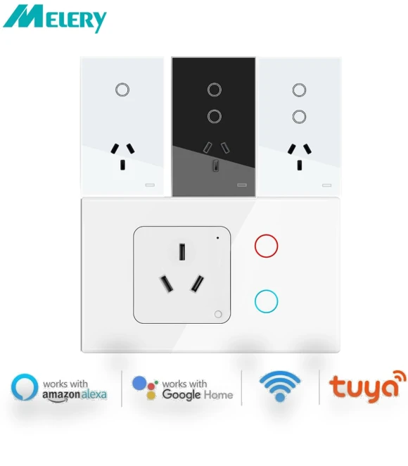 Austrian Wall Socket Vertical Horizontal Touch Light Switch — Smart Home Modules, Melery