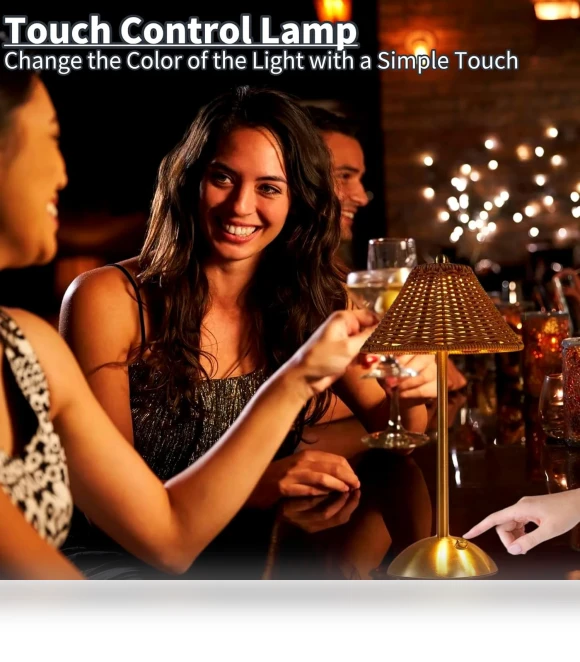 Boho Rattan Table Lamp — Lighting