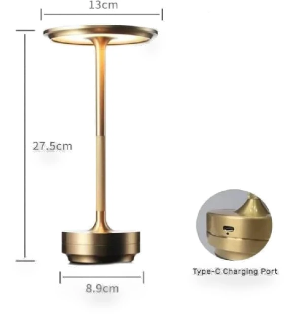 I-Shaped Metallic Table Lamp — Desk & Table Lighting