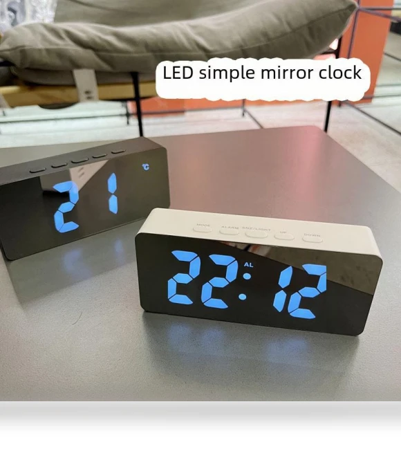 LED Mirror Alarm Clock — Clocks, AI Supermarket