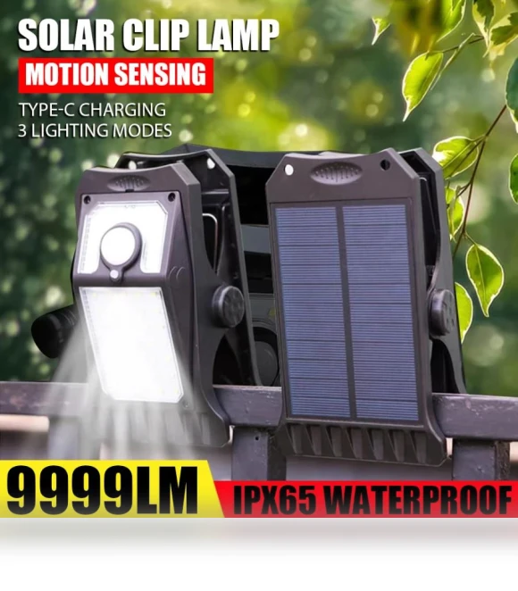 Outdoor LED Solar Garden Lights Clip Light — Outdoor Security & Flood Lighting, LIUXING Fire Solar Lamp
