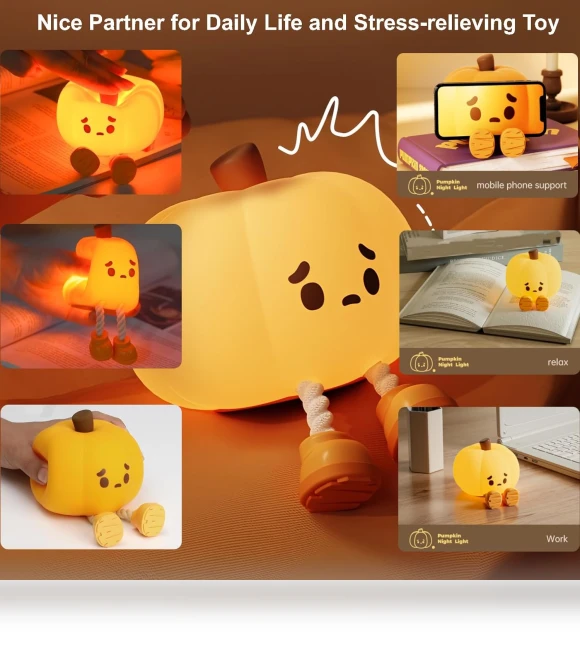 Cute Pumpkin Night Light — Lamps & Shades