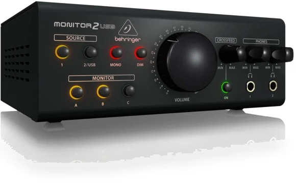 Monitor Controller with USB Audio Interface — Powered Mixers, Behringer