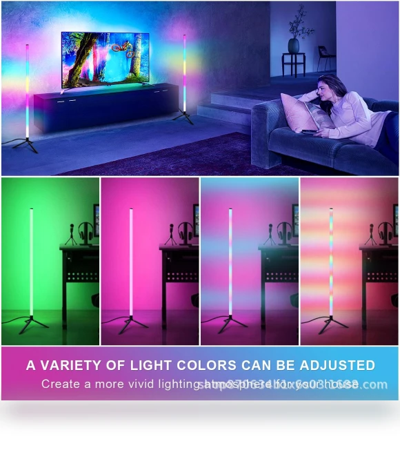 RGB Sound-Activated USB Floor Lamp — Creative Lighting Solutions, TrendVibeCN