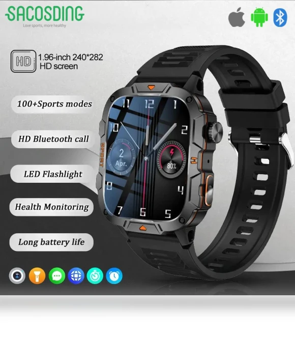 Rugged Smartwatch for Men — Smartwatches, SACOSDING