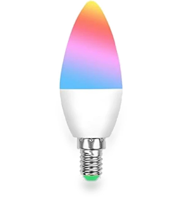 Smart RGBCW Candle Bulb — Compact Fluorescent