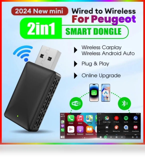 Wireless Carplay Android Auto Smart Dongle — Stereo Receivers, JOHO - CarGear