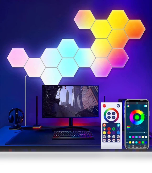 Hexagon Smart LED Wall Panels — LED Strips, E-Kingsman
