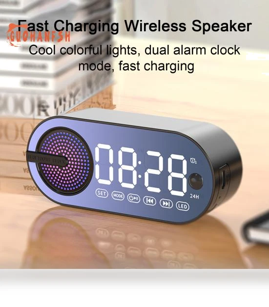 Portable Bluetooth Speaker with Mirror Clock — Portable Audio, Smart IT