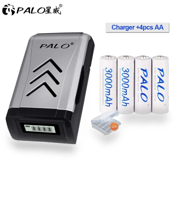 Rechargeable AA Batteries with Smart Fast Charger — Batteries, PALO