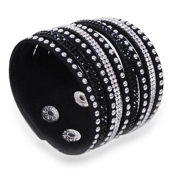 Smart Bracelet with Rivets and Rhinestones — Wearable Accessories, Zoeneed