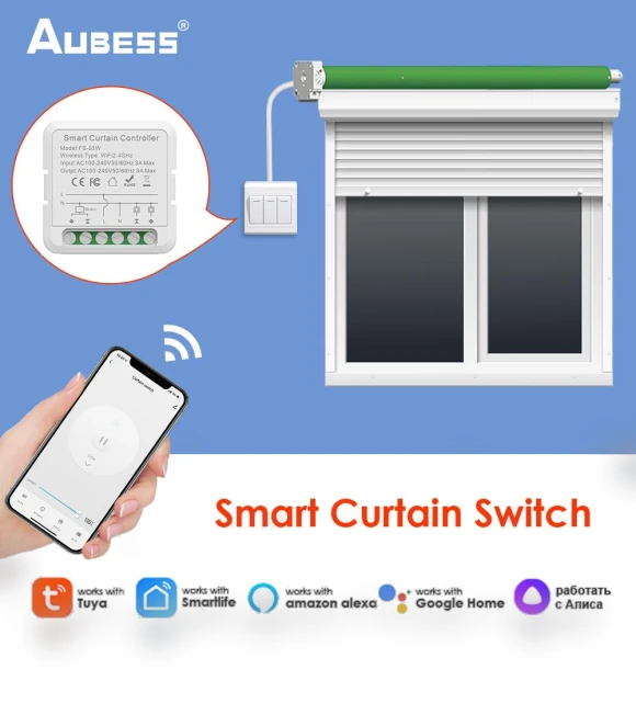 Smart Curtain Switch — Smart Home Hubs & Controllers, Turefans