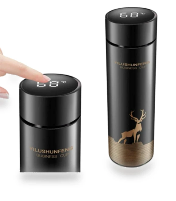 Smart Temperature Display Thermos — Travel Drinkware, Environmentally Reusable PD