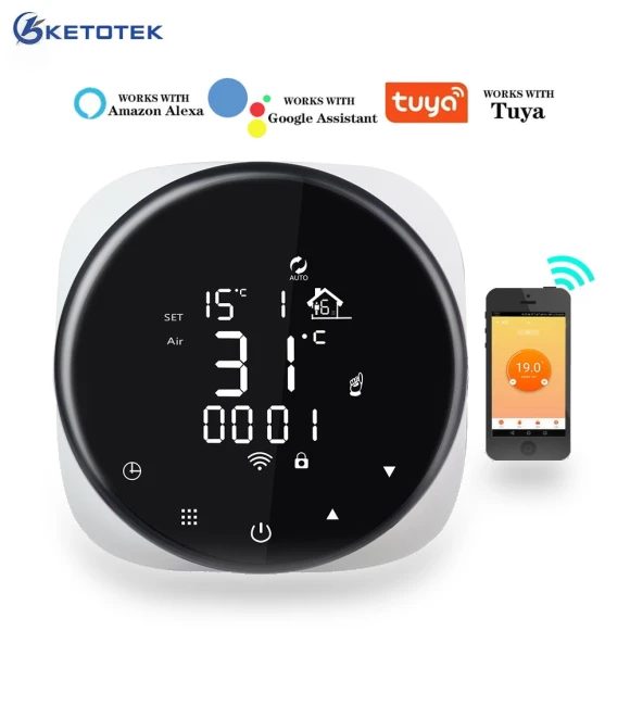 WiFi Electric Thermostat for Floor Heating — Home Climate Control, Ketotek