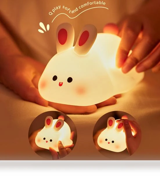 Adorable Rabbit Night Light with Timer — Night Lights, teacher hua