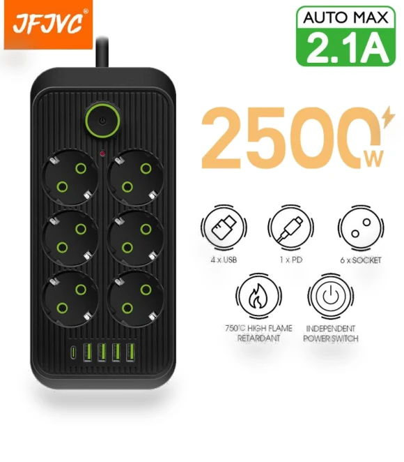 Smart Power Strip with USB Type C PD — Power Solutions & Surge Protection, Mcdodo Direct