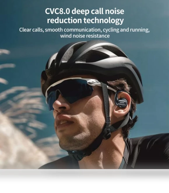 Dual Horn 360 Surround Sound Wireless Earphones — Over-Ear Headphones, Lenovo