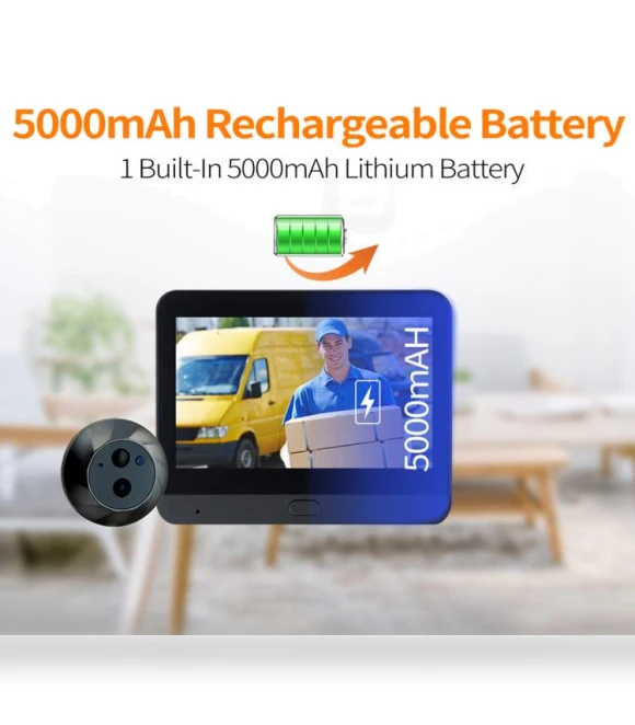 Digital Door Viewer WiFi Video Doorbell — Smart Home Security, ESCAM