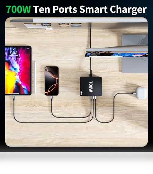 10 Port USB C Charging Station — Chargers, shenzhenshiquanshengdamaoyiyouxiangongsi