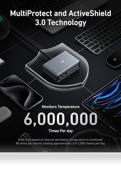 200W 6-Port GaN Charging Station — Chargers, Anker