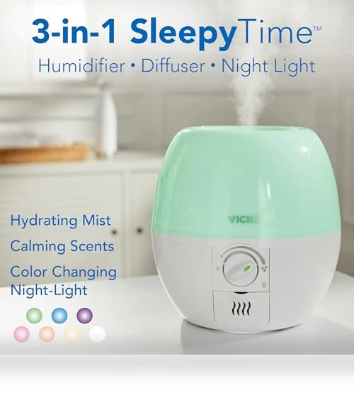 3-in-1 SleepyTime Humidifier — Air Moisturizers, Vicks