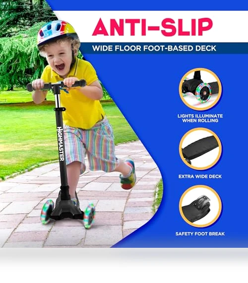 3 Wheel Kick Scooter — Helmets, HighMaster