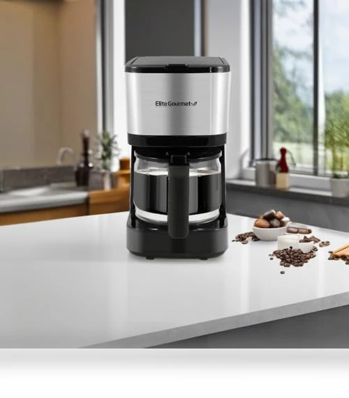 Automatic 5-Cup Brew & Drip Coffee Maker — Brewing Excellence, Elite Gourmet