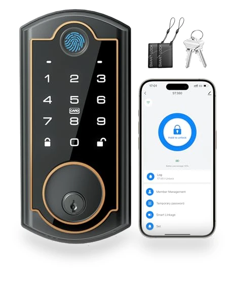 Built-in WiFi Deadbolt Smart Fingerprint Lock — Deadbolts, SohoTeco
