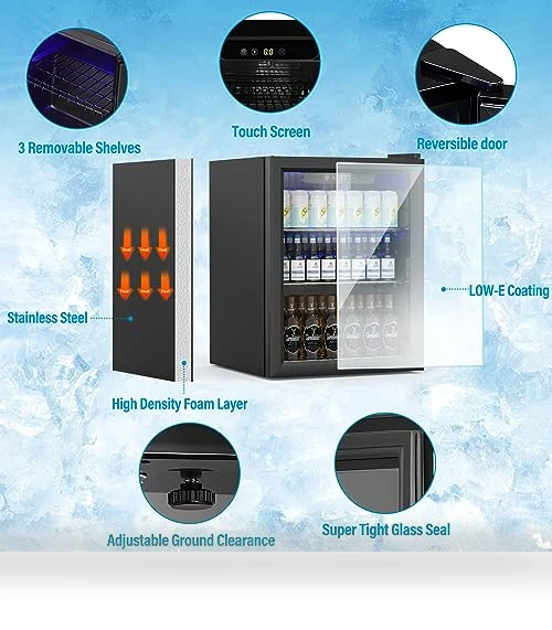 Compact Beverage Refrigerator — Mini Fridges, Erivess
