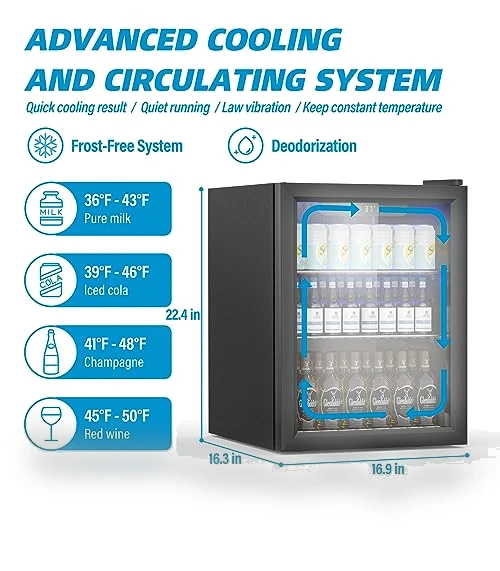 Compact Beverage Refrigerator — Mini Fridges, Erivess