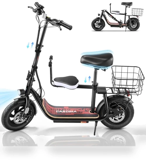 Electric Scooter with Seat — Electric Self-Balancing Scooters, Caroma